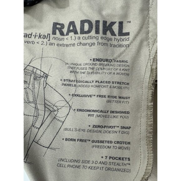 Kuhl Mens Radikl Pants Size 34x33 Performance Stretch Outdoor Gorpcore Hiking - Picture 7 of 14